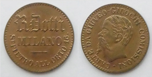 Gettone vittorio emanuele - gettone,