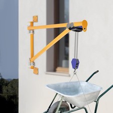 Staffa per gru a braccio per montaggio a parete, paranco a braccio oscillante capacità 200 kg, acciaio legato arancione