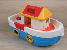 vecchia ARCA DI NOE' CHICCO trainabile in plastica con ruote giocattolo vintage