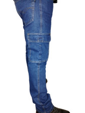 Pantaloni Cargo uomo  jeans da lavoro con Tasche Laterali Multi-tasche tasconi