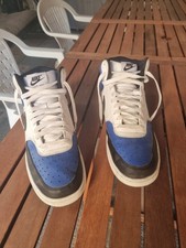 Nike Court Vision Mid Bianco Nero Blu Scarpe Uomo- Taglia 45