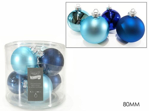 Palle natale vetro set - palle,