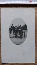 Uomini Con Strumento Ottico Di Precisione Antica Foto Cartolina Gevaert 