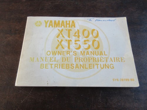 Yamaha xt400 xt550 1982 - yamaha,