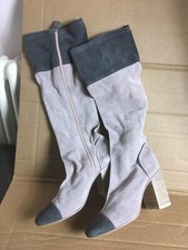 stivali rosa scamosciati chanel - pink suede chanel boots chanel