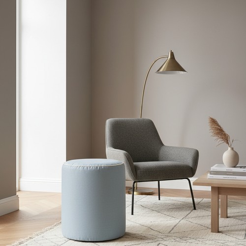 Pouf poggiapiedi tondo - pouf,