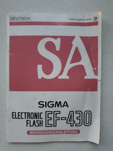 Sigma electronic flash 430 - sigma,