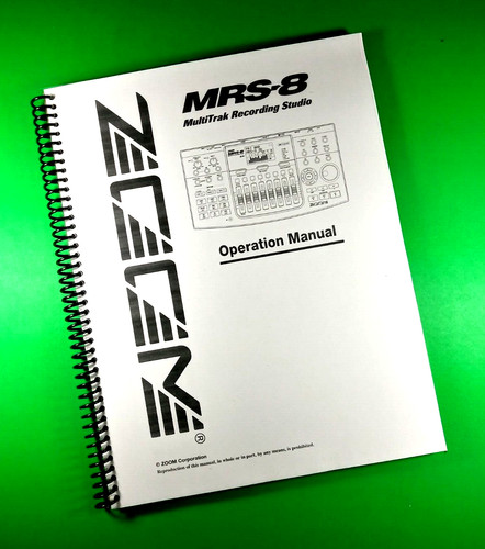 Manuale uso per zoom mrs - d'uso, mrs-8