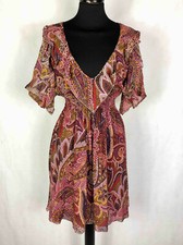 GAI MATTIOLO Abito Vestito Donna Seta Bohemian Boho Woman Silk Dress Sz.S - 40