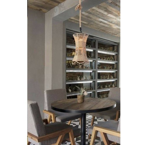 Lampadario corda canapa - lampadario, di