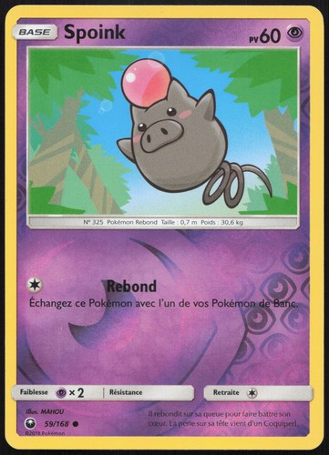 Carte pokémon spoink - carte,