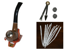 Pipa in legno con poggia pipa