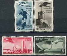 REGNO D'ITALIA 1934 MONDIALI CALCIO POSTA AEREA SERIE COMPLETA MNH** CAT. S1513
