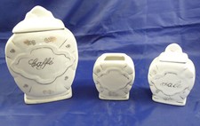 SET BARATTOLI CAFFè SALE VINTAGE CERAMICA TAVOLA CUCINA ARREDO IDEA REGALO