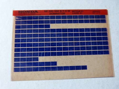 Microfiche moto honda nx 500 - nx,