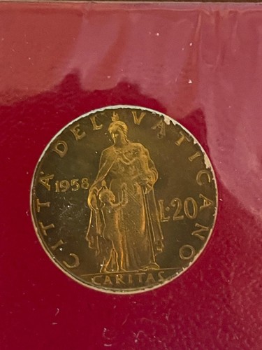 Moneta vaticano 1958 pio - 1958, xii