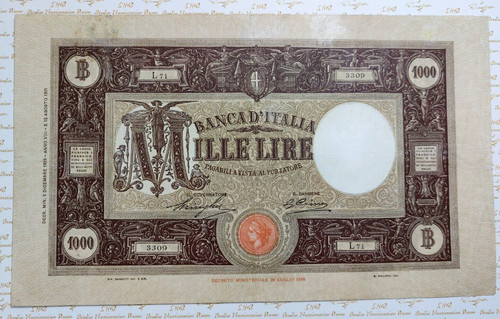1000 lire barbetti grande - 1000, m