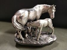 Scultura Ottaviani Cavalla Con Puledro