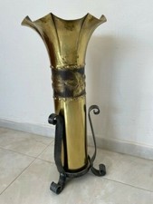 Brass Vase Holder with Forged