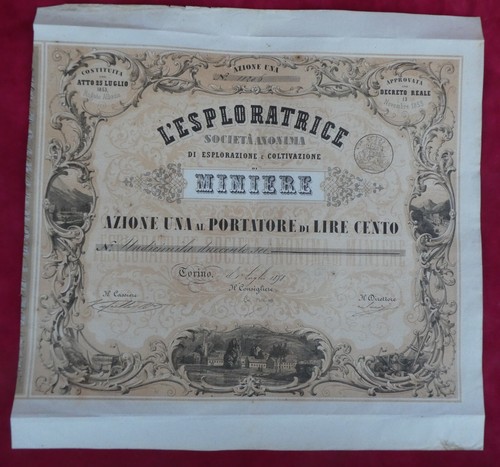 Certificato azionario - certificato,