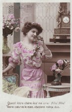 Cartolina d'epoca - Ragazza al