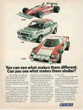 FIAT 131 GRUPPO LANCIA STRATOS RALLY FERRARI F.1 1979 Originale Pubblicita' 