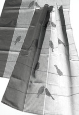 2x Strofinaccio Uccelli Ruota Dentata Kracht Cucina Panni Mezzo Lino Migratori