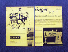 M168- Advertising Pubblicità -1960- SINGER 401 AUGURA BUON NATALE