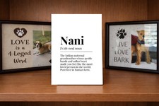 Nani Definition Sign 5x7