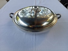 RISOTTIERA GUCCI IN SILVERPLATE CON COPERCHIO CON STAFFA TIPICA