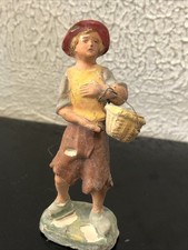 Statuina Del Presepe C.C. CONFALONIERI figurante con cesto