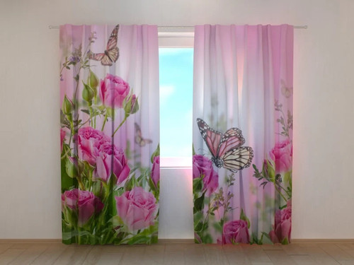 Tende farfalle rose - tende,