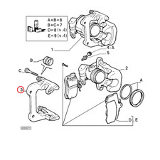 STAFFA PINZA FRENO POSTERIORE LANCIA KAPPA ORIGINALE 9946573