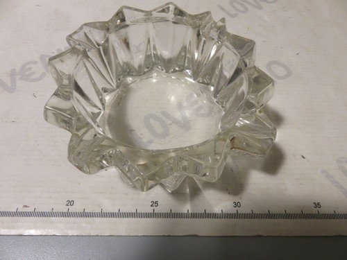 Antique glass ashtray paper - antique,