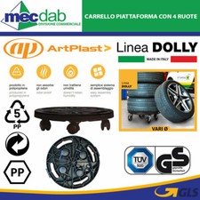 Carrello Portaoggetti Con Ruote  a Base Tonda Trasporto Materiali Artplast Dolly