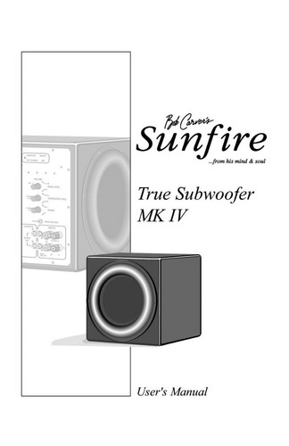 Carver sunfire true subwoofer - carver,