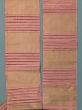 NASTRO SETA VITTORIANO XIX C VIOLA RASO A RIGHE VECCHIO MAGAZZINO