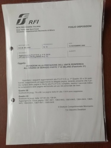 Ferrovie agg variazioni - ferrovie, agg.