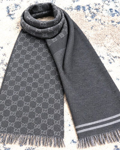 Sciarpa lana logo gucci - logo,