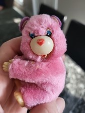 Vintage Pincher Plush Pencil Hugger/ Clip On Pink I Heart USA Carebear