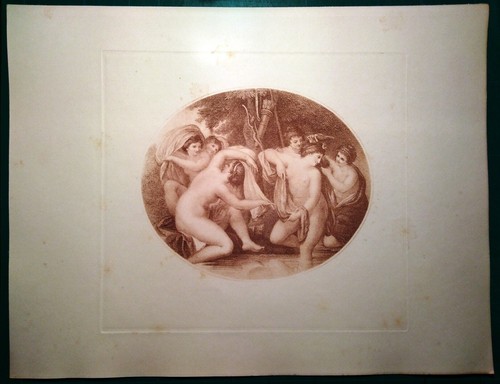 Stampa antica ovale diana - antica,
