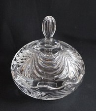 BELLISSIMO PORTA BON BON IN CRISTALLO Ø15,5 DECORO INCISO EPOCA '900 PERFETTO