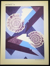 1930,ORIGINALE ÉMILE-ALAIN SÊGUY RARO ART NOUVEAU COLORATO A MANO POCHOIR PRISMES UV9