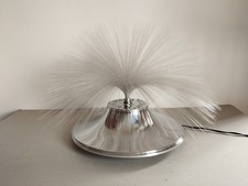 lampada fibra ottica in metallo cromata anni '70