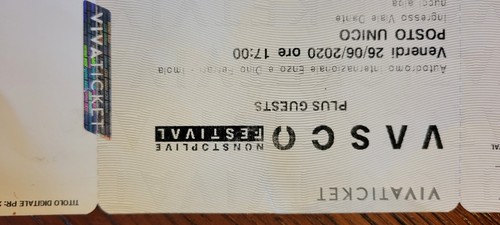 Biglietto concerto vasco - biglietto,