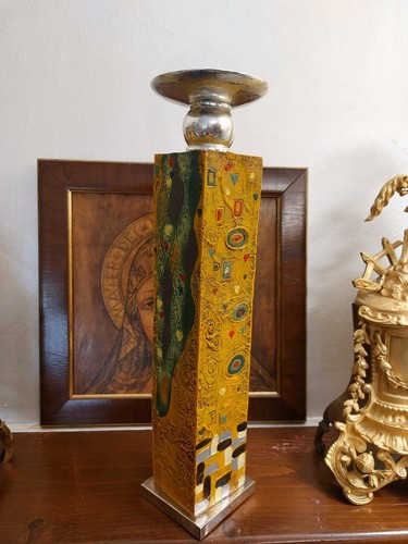 Vintage gustav klimt portavaso - vintage,