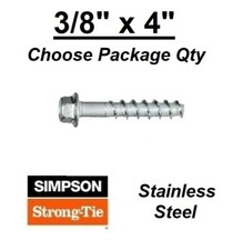 3/8" x 4" Stainless Steel