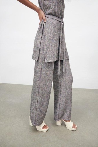 Pantalone donna zara grigio - pantalone,