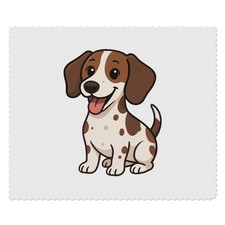 2 x 'Happy Sitting Jack Russell' Lens Cleaning Cloths (LC00037001)