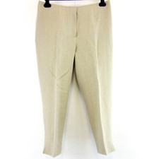 Hose Beige N8 Milano Damen Leinenhose Stoffhose Leinen Größe DE 40 L Neu